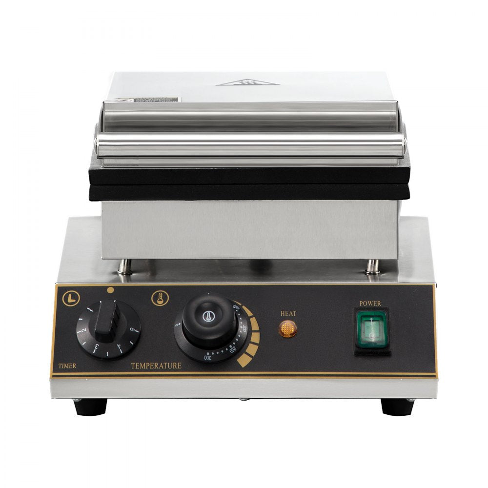 010119206373 - Stainless Steel Waffle Maker with Teflon Nonstick Plates