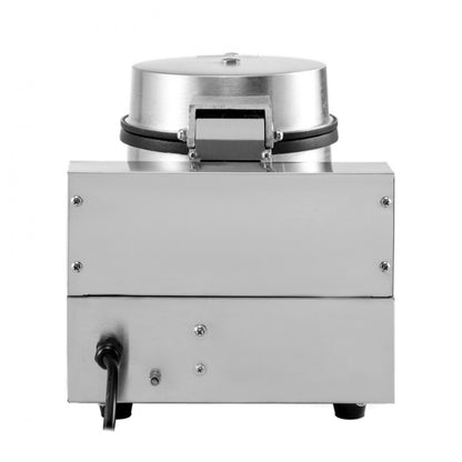 010578633758 - Stainless Steel Round Waffle Maker with Precision Controls