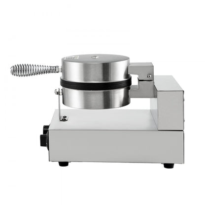 010578633758 - Stainless Steel Round Waffle Maker with Precision Controls
