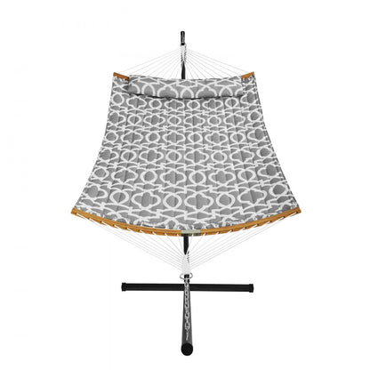 WBJMT-02 - VEVOR 75"x55" Double Quilted Hammock with Stand & Pillow