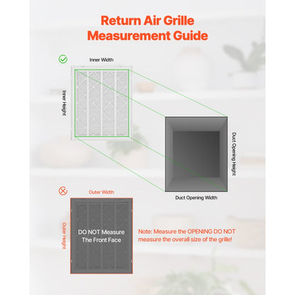 1RAF2025F-1 - Durable Steel Air Filter Grille with Easy Installation & Noise Reduction