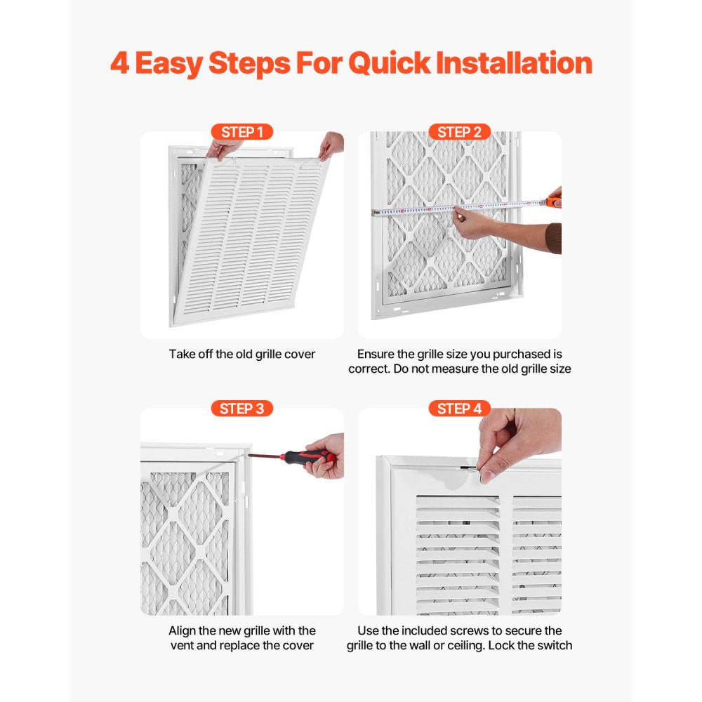 1RAF2020F-1 - 20x20 In Steel Air Filter Grille with Angled Blades