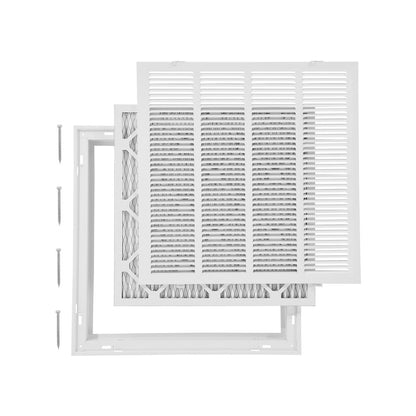 1RAF2020F-1 - 20x20 In Steel Air Filter Grille with Angled Blades