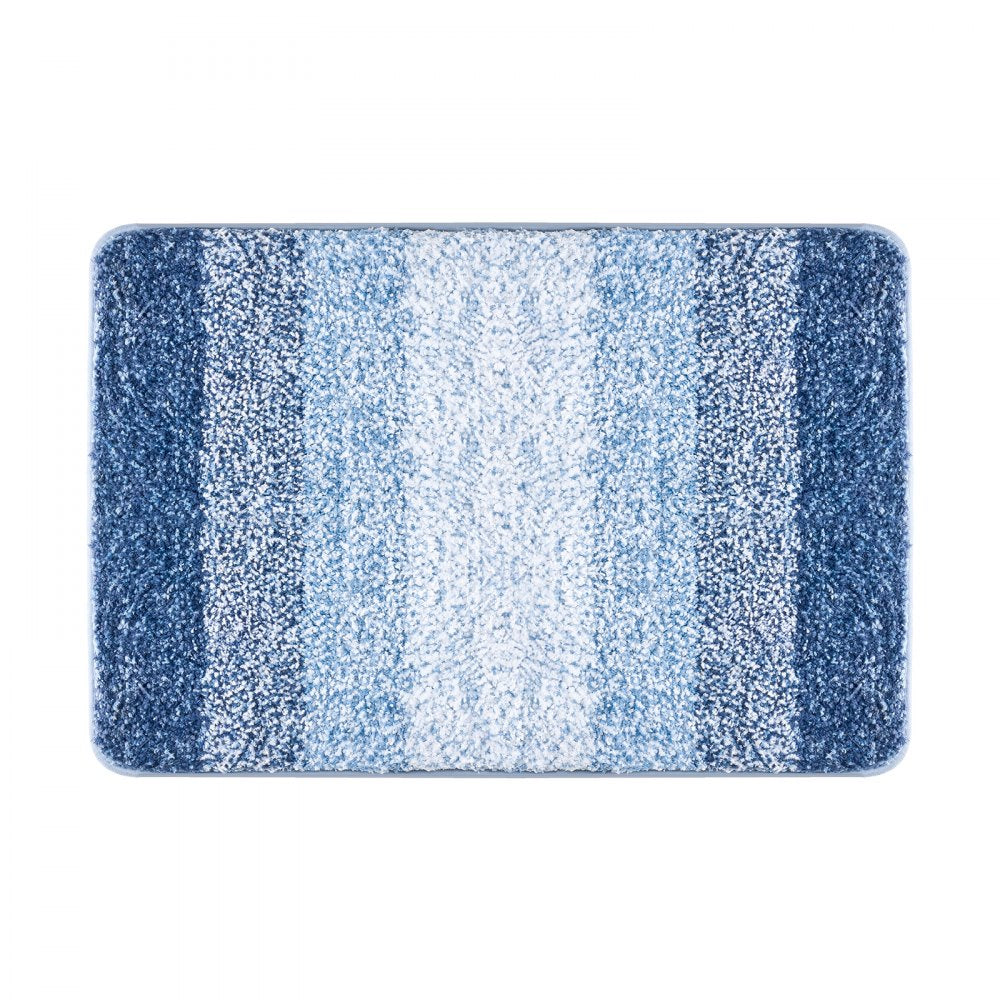 JY-001 - Plush Gradient Striped Bath Rug 29.5" x 19.7" with Non-Slip Backing