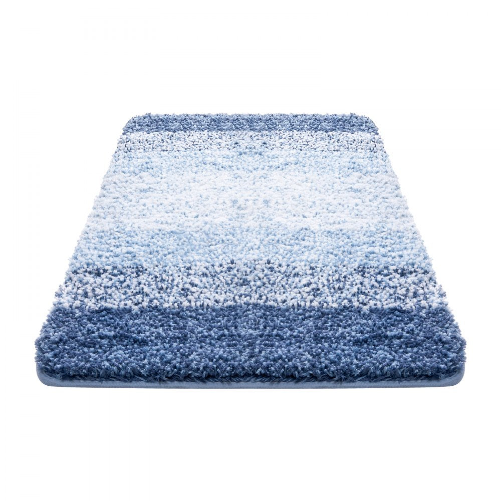JY-001 - Plush Gradient Striped Bath Rug 29.5" x 19.7" with Non-Slip Backing