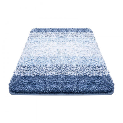 JY-001 - Plush Gradient Striped Bath Rug 29.5" x 19.7" with Non-Slip Backing