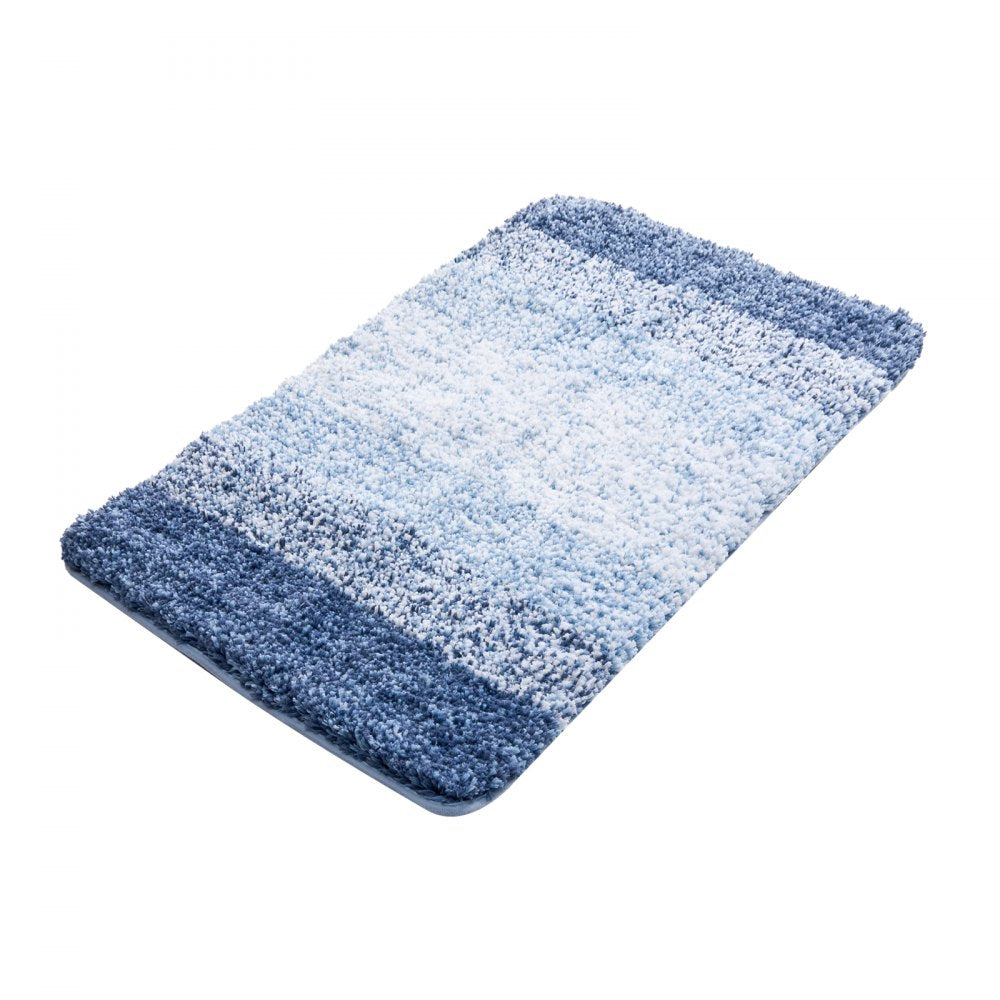 JY-001 - Plush Gradient Striped Bath Rug 29.5" x 19.7" with Non-Slip Backing