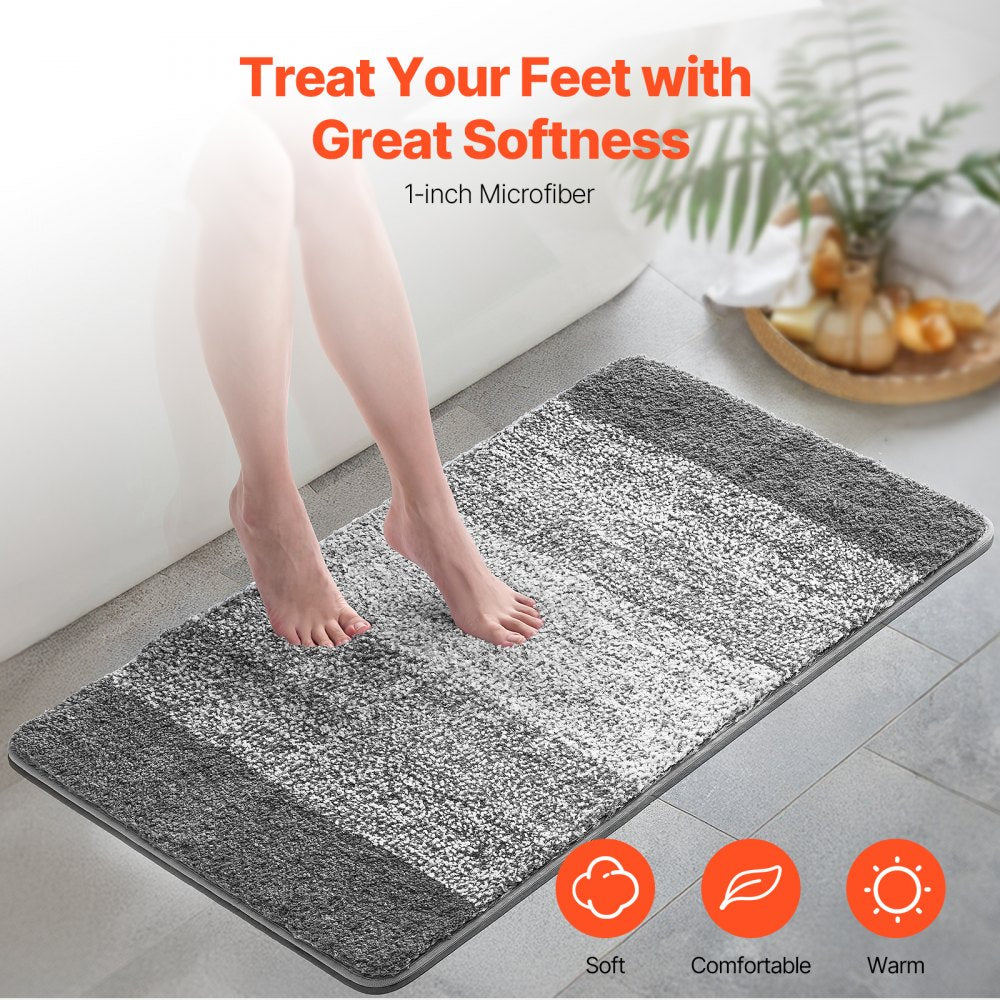 JY-002 - 36"x24" Non-Slip Plush Bathroom Rug, Super Absorbent & Washable