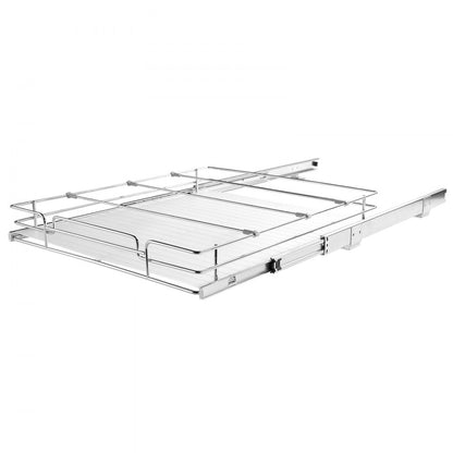 LX-C9263B - 18.5" Chrome Pull-Out Cabinet Organizer with Adjustable Shelves