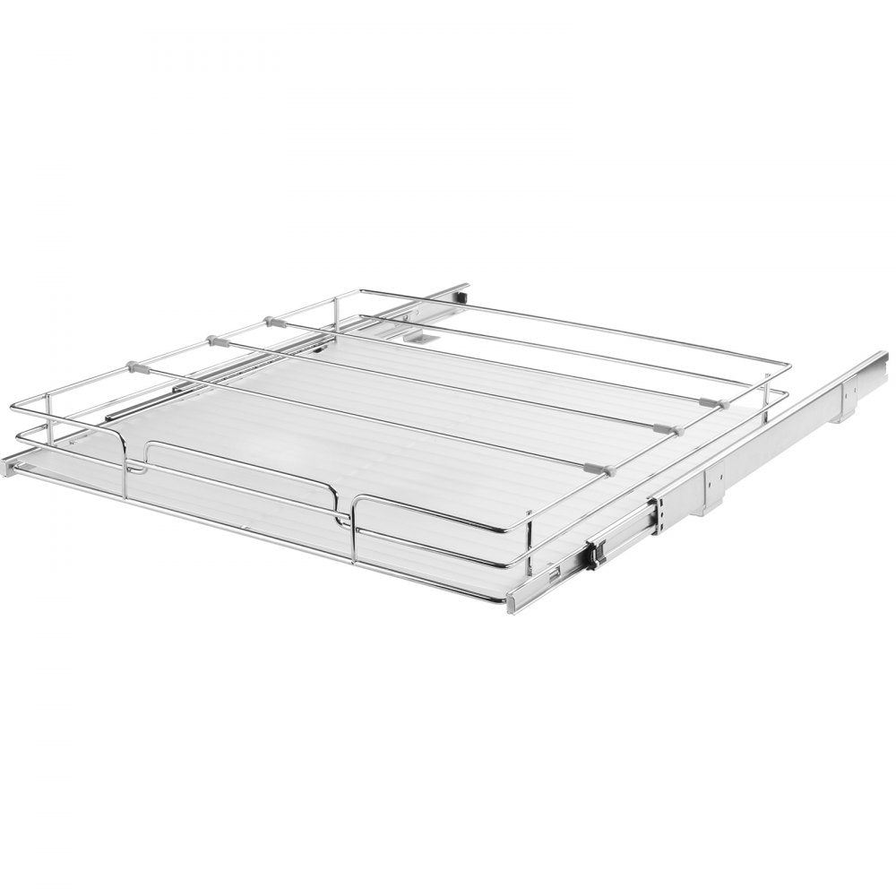 LX-C9265B - Chrome Pull-Out Cabinet Organizer for Kitchen & Bathroom Storage