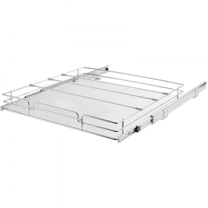 LX-C9265B - Chrome Pull-Out Cabinet Organizer for Kitchen & Bathroom Storage