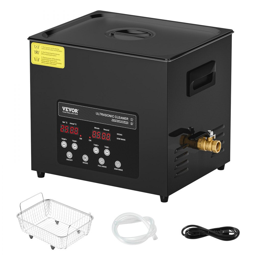 KZ-F10 - 10L VEVOR Ultrasonic Cleaner with Digital Control Panel