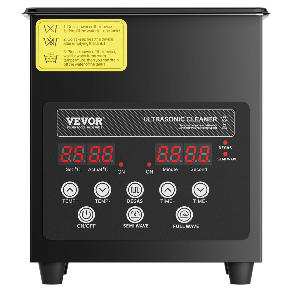 KZ-F2 - 2L VEVOR Ultrasonic Cleaner with Digital Control Panel