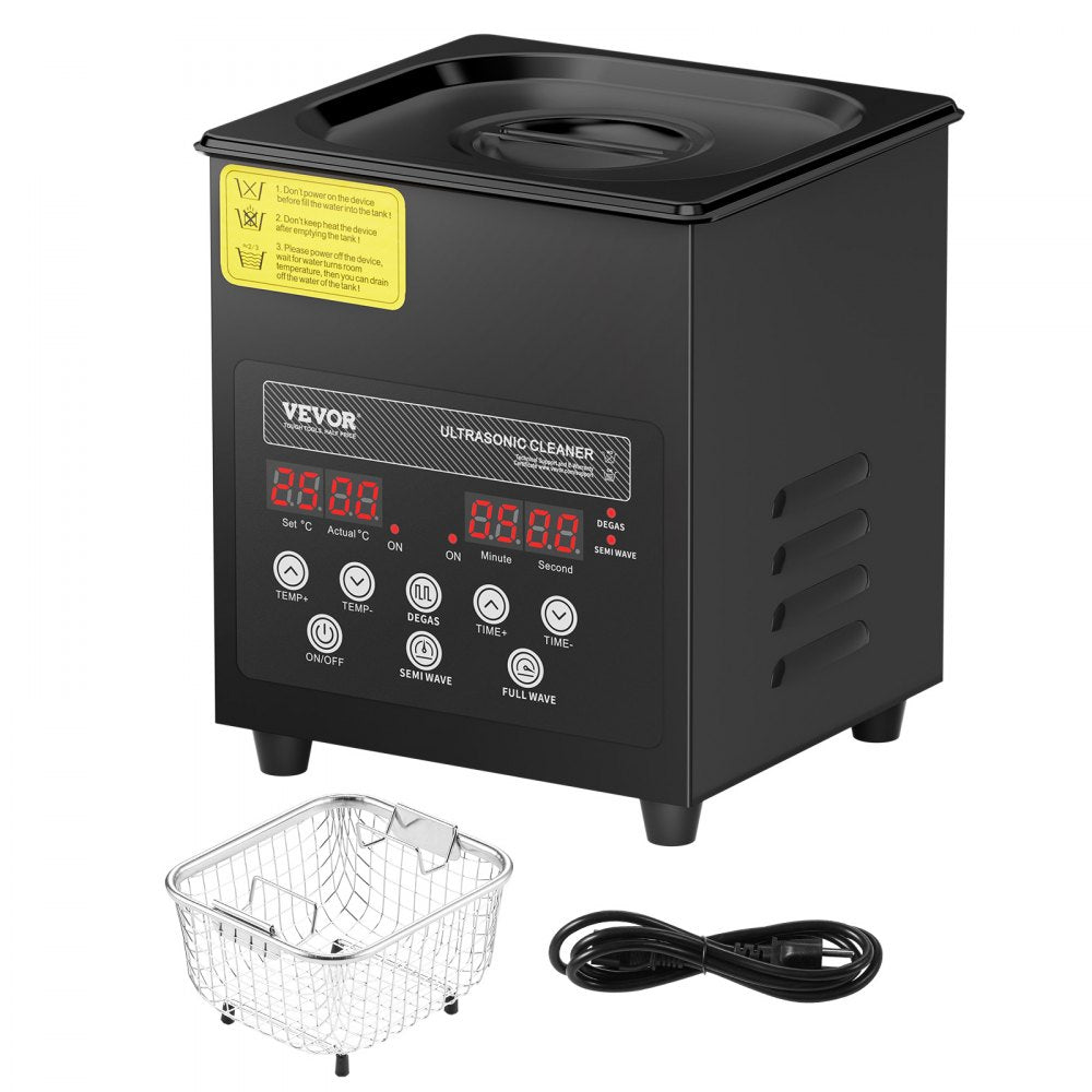 KZ-F2 - 2L VEVOR Ultrasonic Cleaner with Digital Control Panel