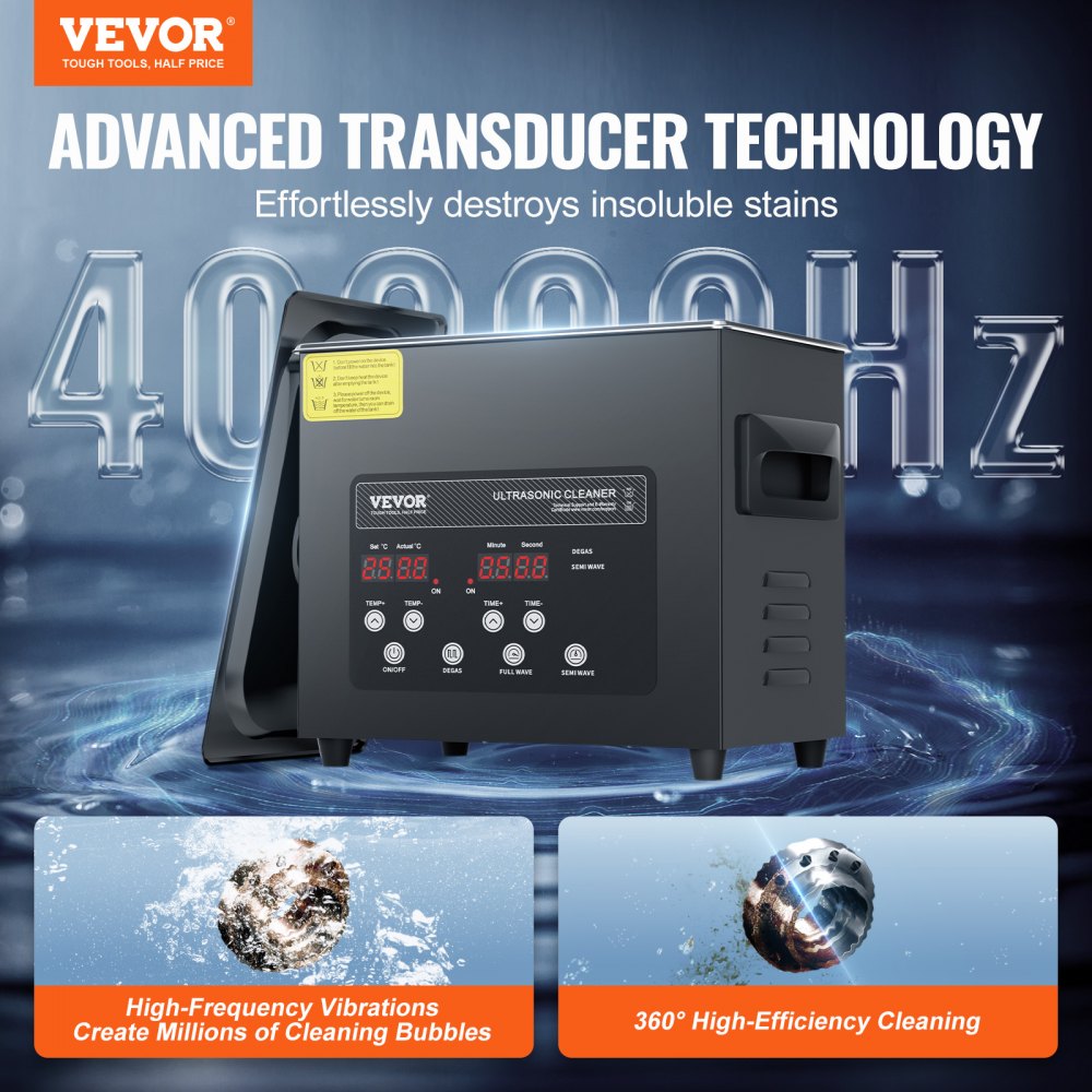 KZ-F3 - 40kHz Ultrasonic Cleaner with Digital Controls and Precision Cleaning