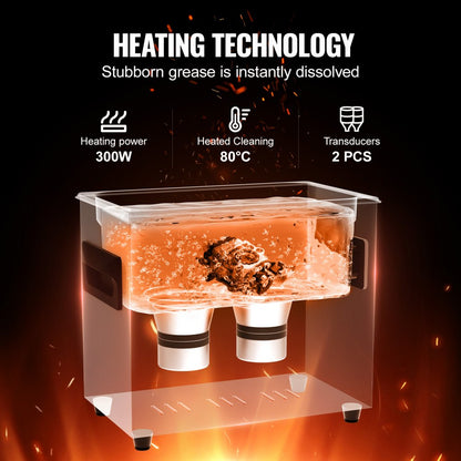KZ-F3 - 40kHz Ultrasonic Cleaner with Digital Controls and Precision Cleaning
