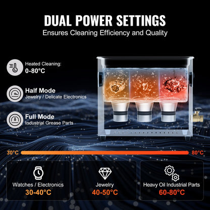 KZ-F6 - 6L Ultrasonic Cleaner with Digital Control & Degassing Feature
