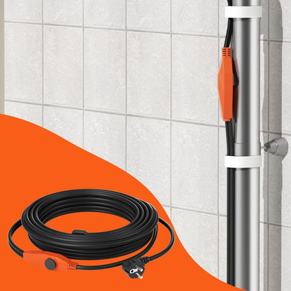 PFPC1-1A060 - 60FT Pipe Heating Cable with Thermostat, 7W/FT Power
