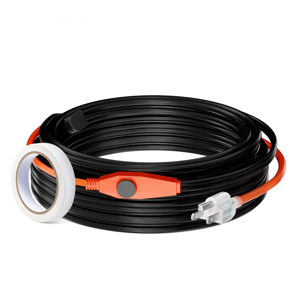 PFPC1-1A060 - 60FT Pipe Heating Cable with Thermostat, 7W/FT Power