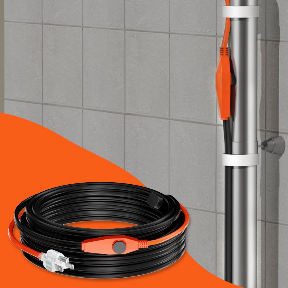 PFPC1-1A080 - 80FT Pipe Heating Cable with Thermostat & Indicator Light