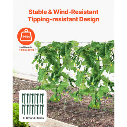 HGPJ002 - Durable 35" x 55" Metal A-Frame Trellis for Climbing Plants