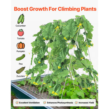 HGPJ002 - Durable 35" x 55" Metal A-Frame Trellis for Climbing Plants