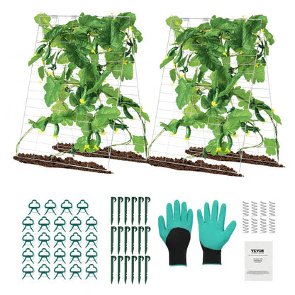 HGPJ002 - Durable 35" x 55" Metal A-Frame Trellis for Climbing Plants