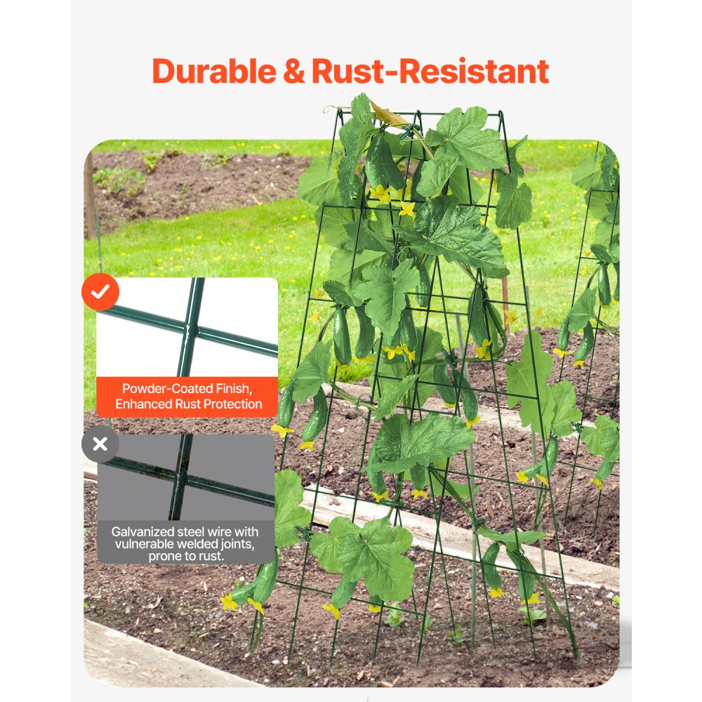 HGPJ001 - Durable 39" Metal A-Frame Trellis for Climbing Plants