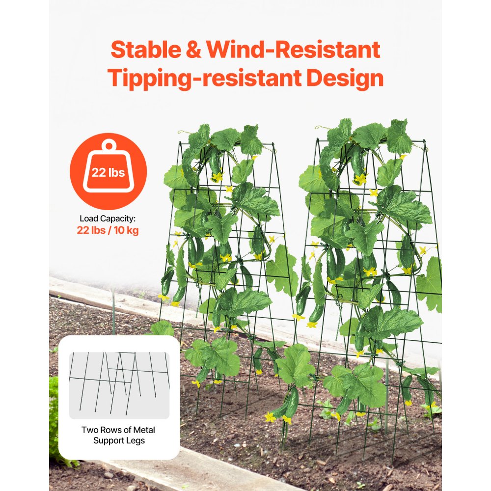 HGPJ001 - Durable 39" Metal A-Frame Trellis for Climbing Plants