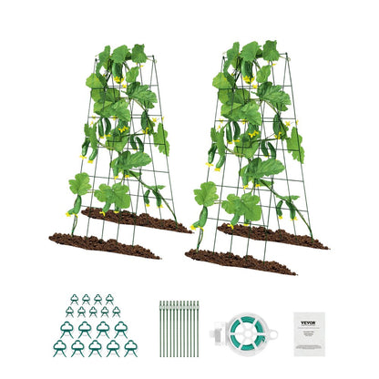 HGPJ001 - Durable 39" Metal A-Frame Trellis for Climbing Plants