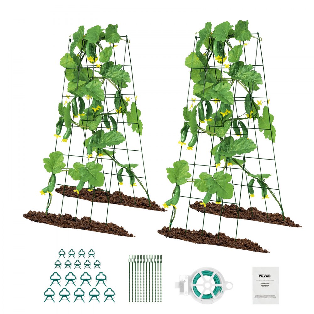 HGPJ001 - Durable 39" Metal A-Frame Trellis for Climbing Plants