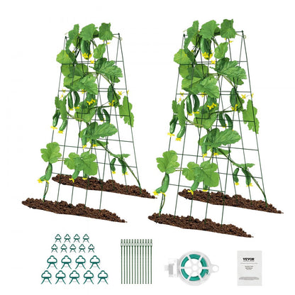 HGPJ001 - Durable 39" Metal A-Frame Trellis for Climbing Plants