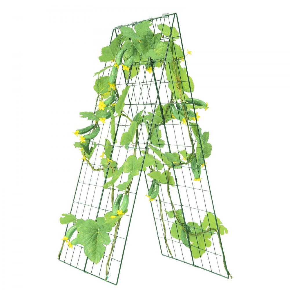 HGPJ003 - 46" Foldable Metal A-Frame Trellis for Climbing Plants