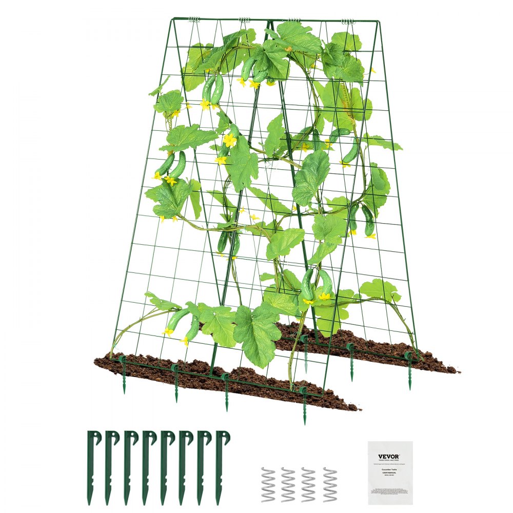 HGPJ003 - 46" Foldable Metal A-Frame Trellis for Climbing Plants