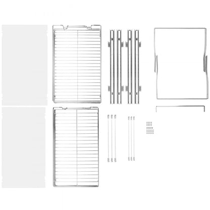 LX-C9274 - 2-Tier 14"W Pull Out Chrome Organizer for Cabinets