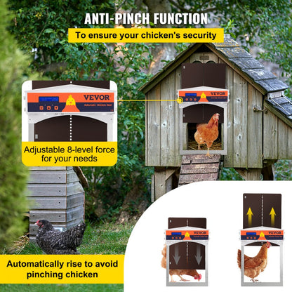 VV-XB - Durable Automatic Chicken Coop Door with Timer & Light Sensor