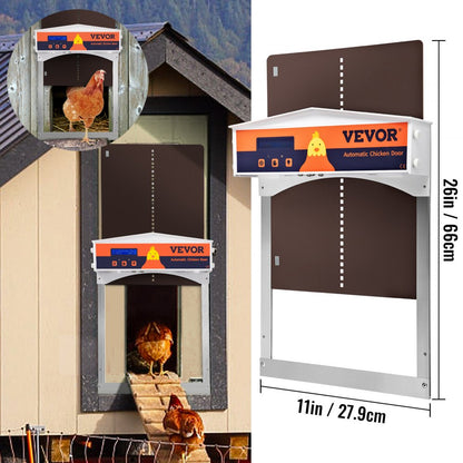 VV-XB - Durable Automatic Chicken Coop Door with Timer & Light Sensor