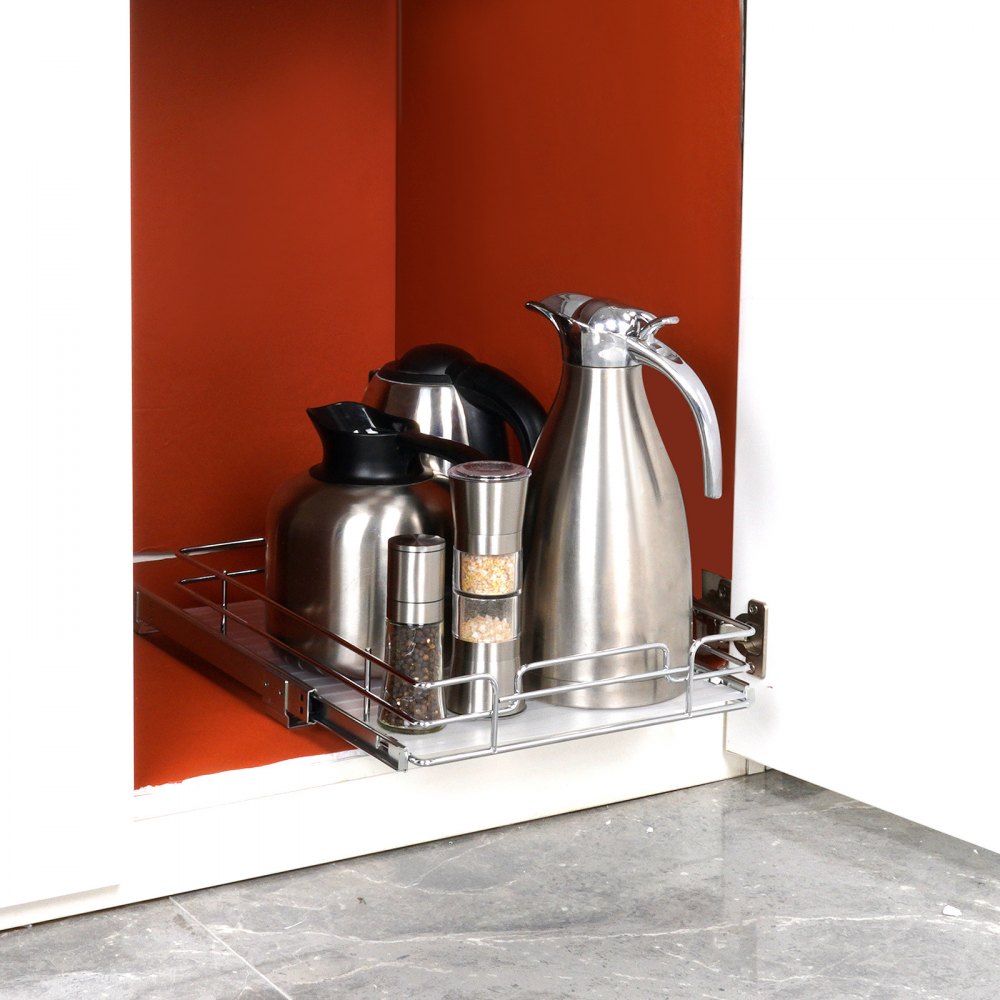 LX-C9139B - Slide-Out Cabinet Organizer for Easy Kitchen & Bathroom Access