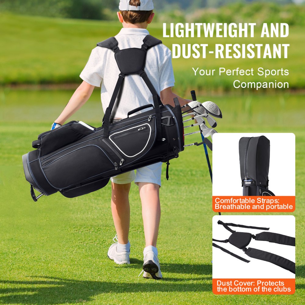 LS-95216 - 14-Way Divider Golf Cart Bag with 11 Pockets - Easy Access