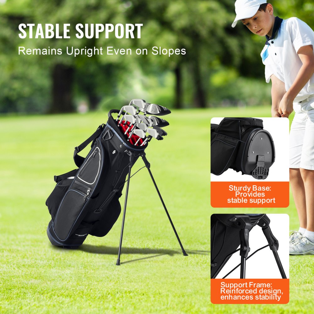 LS-95216 - 14-Way Divider Golf Cart Bag with 11 Pockets - Easy Access