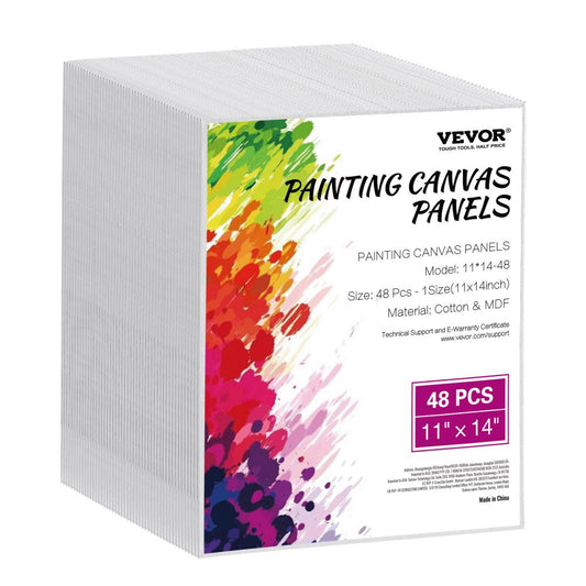 11*14-48 - 48-Pack 11x14" Cotton Canvas Boards for Vibrant Art