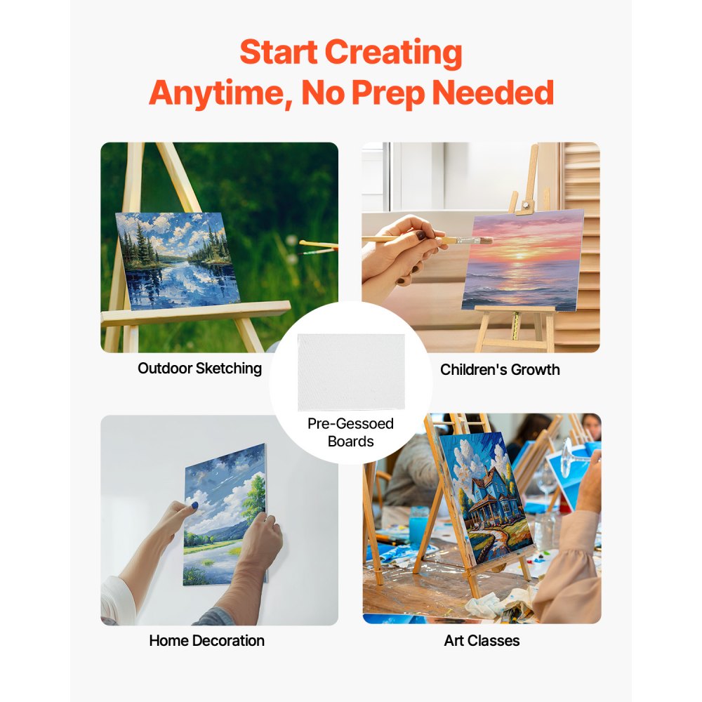 9*12-24 - Set of 24 Premium 9x12" Canvas Boards for Artists