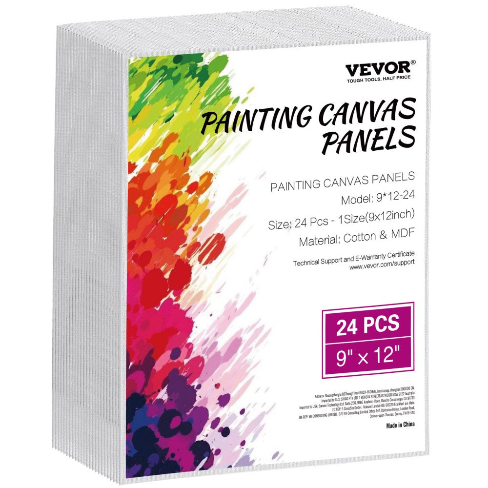9*12-24 - Set of 24 Premium 9x12" Canvas Boards for Artists