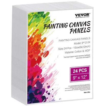 9*12-24 - Set of 24 Premium 9x12" Canvas Boards for Artists
