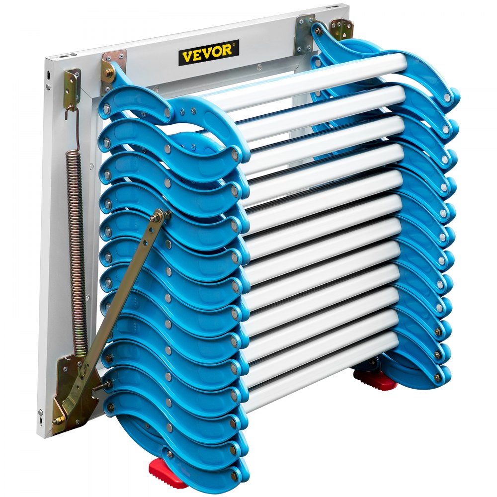 010351927960 - 12-Step Retractable Attic Stairs, 660 lbs Capacity, Space-Saving Design