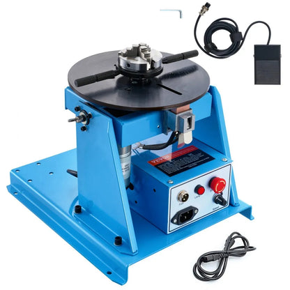 HD-10 - VEVOR 20W Rotary Welding Positioner with 3-Jaw Chuck and 11 lbs Capacity