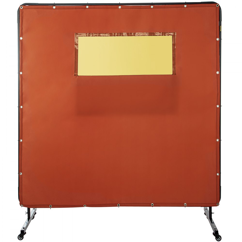 VV-WC-66R - 6' x 6' Fireproof Welding Curtain with Wheels