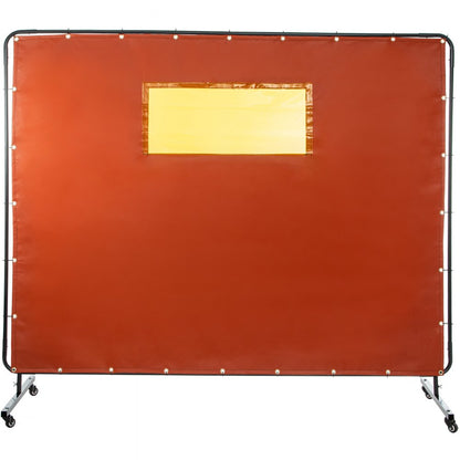 VV-WC-68R - 6' x 8' Flameproof Welding Curtain with Wheels