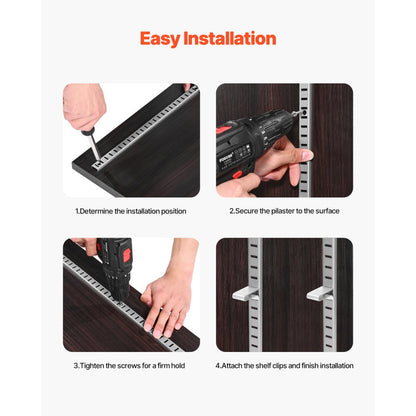 GD03 - Heavy-Duty 72.68" Adjustable Shelf Rail in SPCC Steel