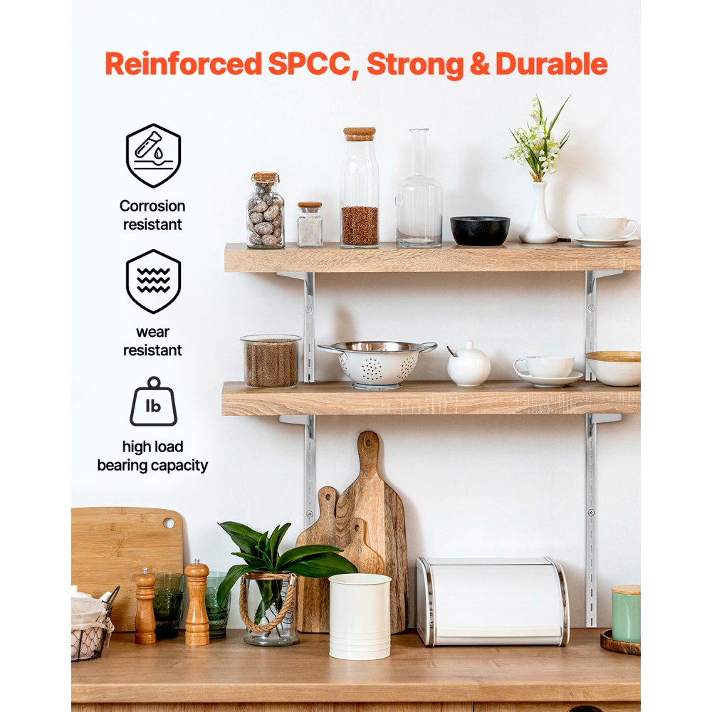 DCLZ01 - Heavy-Duty 39-Inch Adjustable Steel Shelf Track System